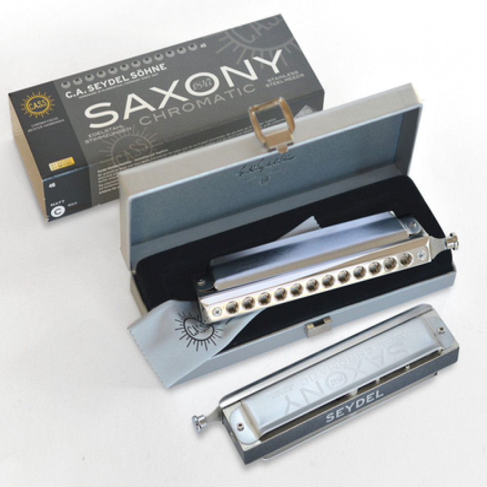 Seydel 52480G Chromatic Saxony Solo Key G Harmonica