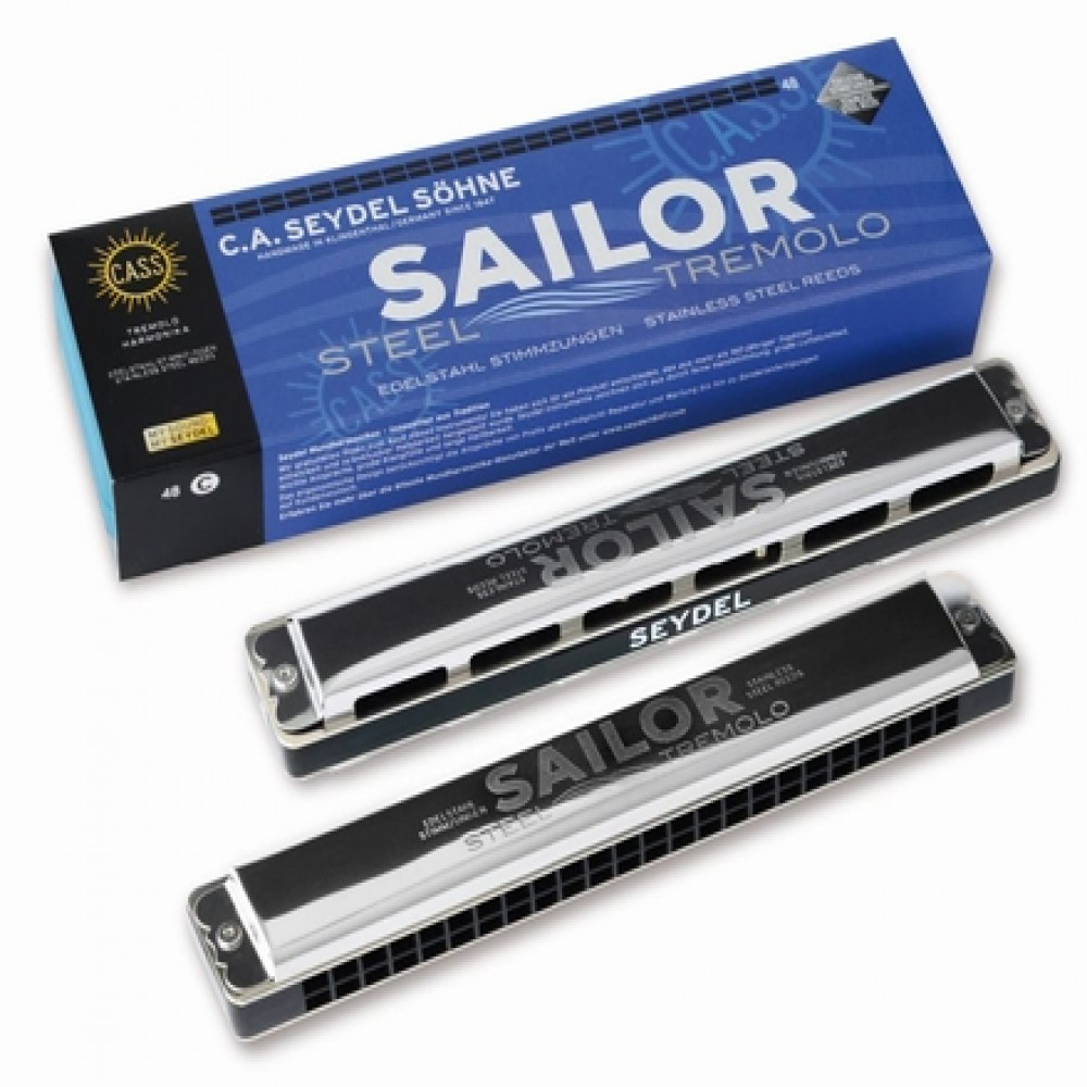 Seydel 26480C Sailor Steel Tremolo Key C Harmonica