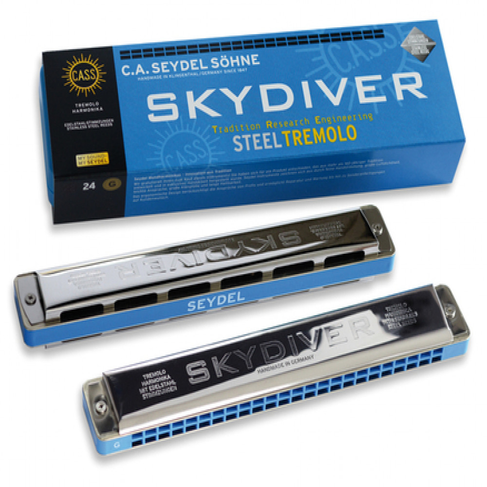 Seydel 25480C Skydiver Steel Tremelo Key C Harmonica
