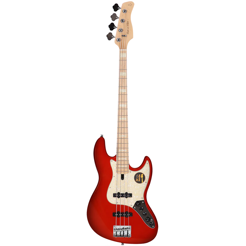Sire V7 Swamp Ash-4 BMR V7 Series 4 String Swamp Ash Bright Metallic Red Electric Bass Guitar