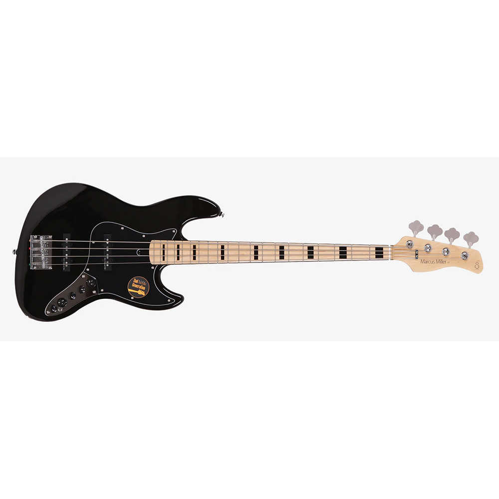 Sire V7 Vintage Alder-4 BK V7 Vintage Series 4 String Alder Black Electric Bass Guitar