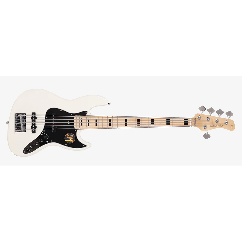Sire V7 Vintage Alder-5 AWH V7 Vintage Series 5 String Alder Antique White Electric Bass Guitar