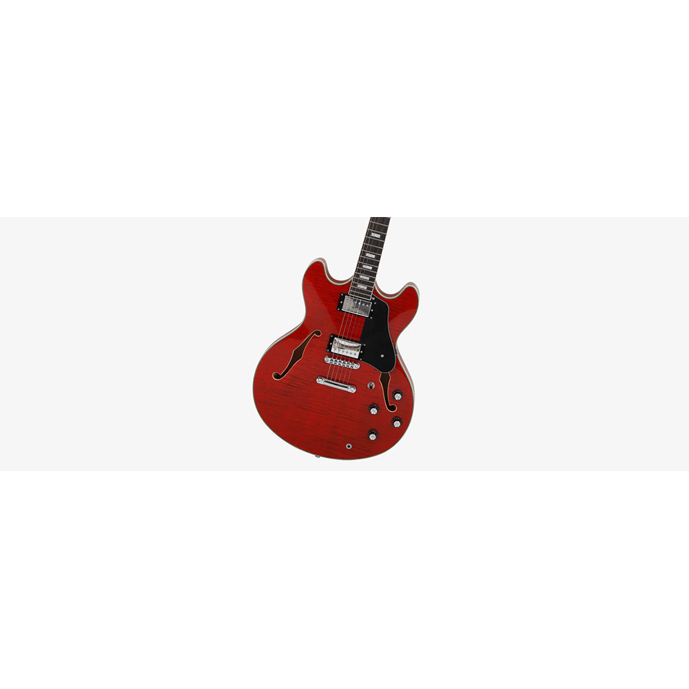 Sire H7 STR Semi Hollow Larry Calton H7 See Through Red Electric Guitar
