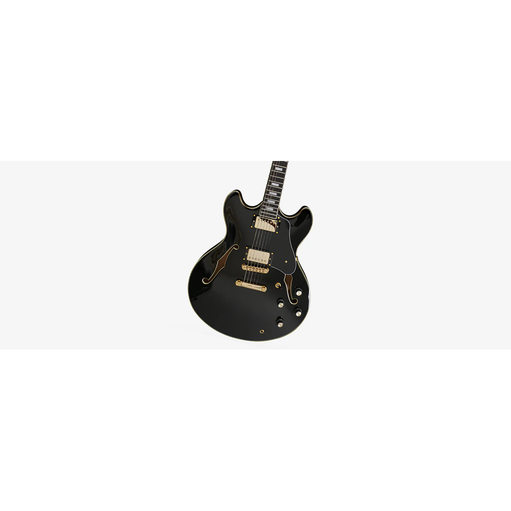 Sire H7 BK Semi Hollow Larry Calton H7 Black Electric Guitar