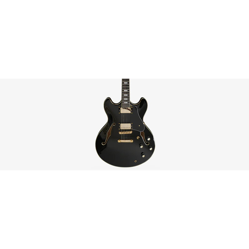 Sire H7 BK Semi Hollow Larry Calton H7 Black Electric Guitar
