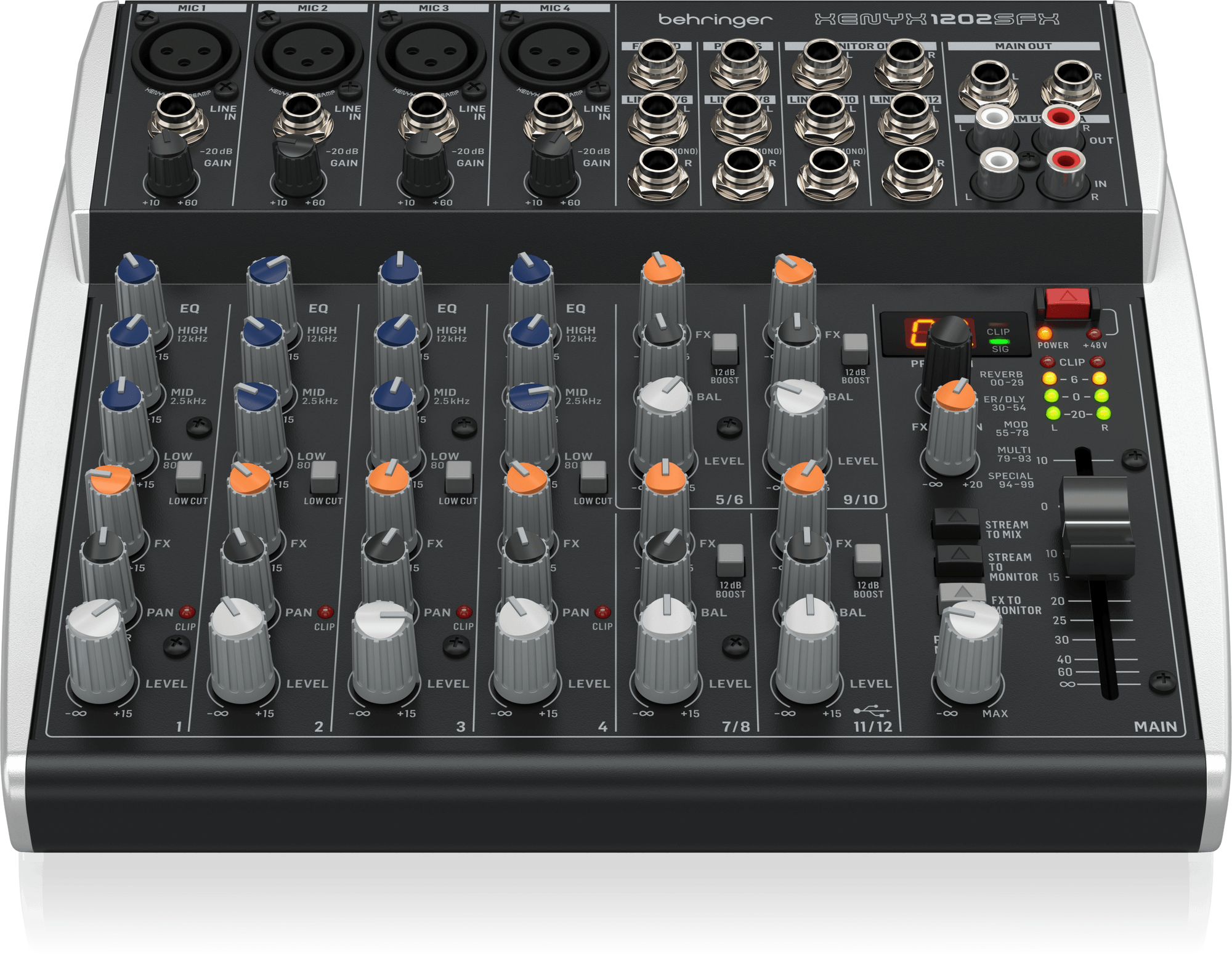 Behringer Xenyx 1202SFX 12-channel Analog Streaming Mixer