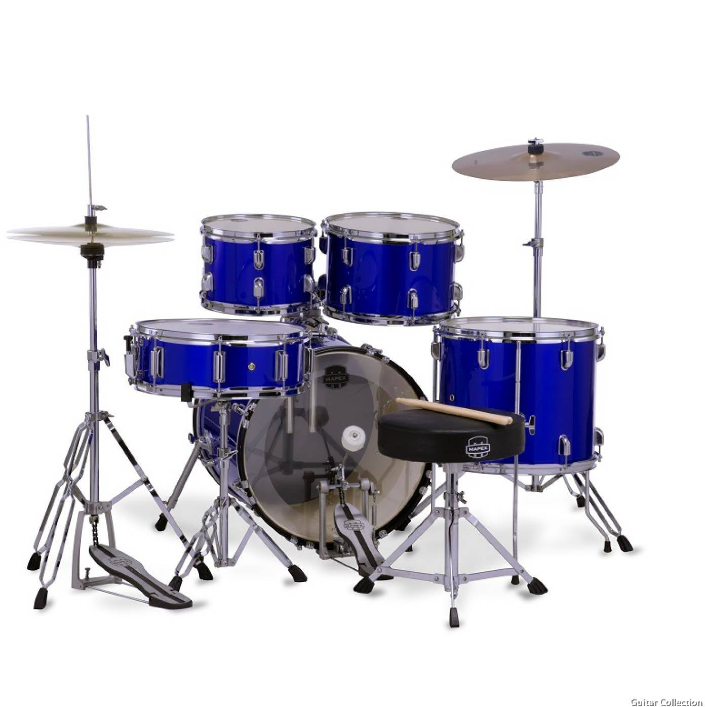 Mapex, Drum Set, Comet, 5 pcs, Hybrid, with Hardware, Throne & Cymbals -Indigo Blue CM5295FTCIB-SC
