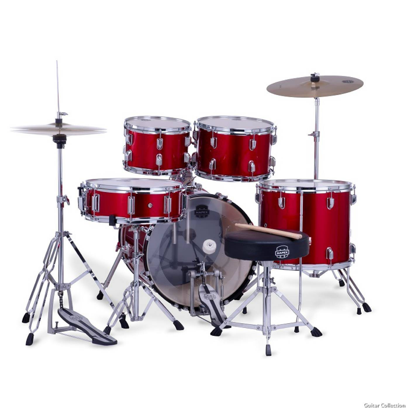 Mapex CM5295FTCIR-SC Comet 5 pcs Hybrid with Hardware, Throne & Cymbals Infra Red