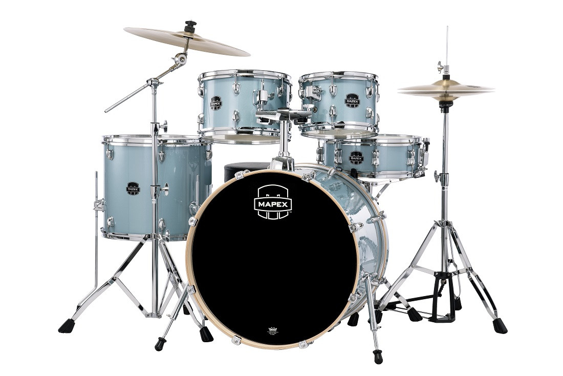Mapex, Drum Set, Venus, 5 pcs, Hybrid with Hardware & Throne -Aqua Blue Sparkle VE5295FTVJ