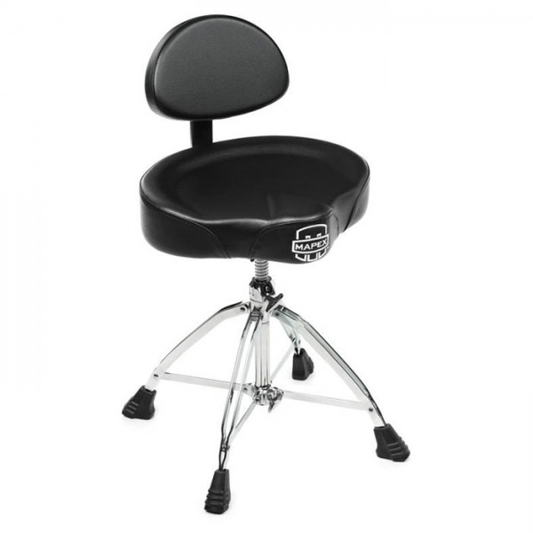 Mapex Drum Throne, with Back-Rest, Saddle Seat T875