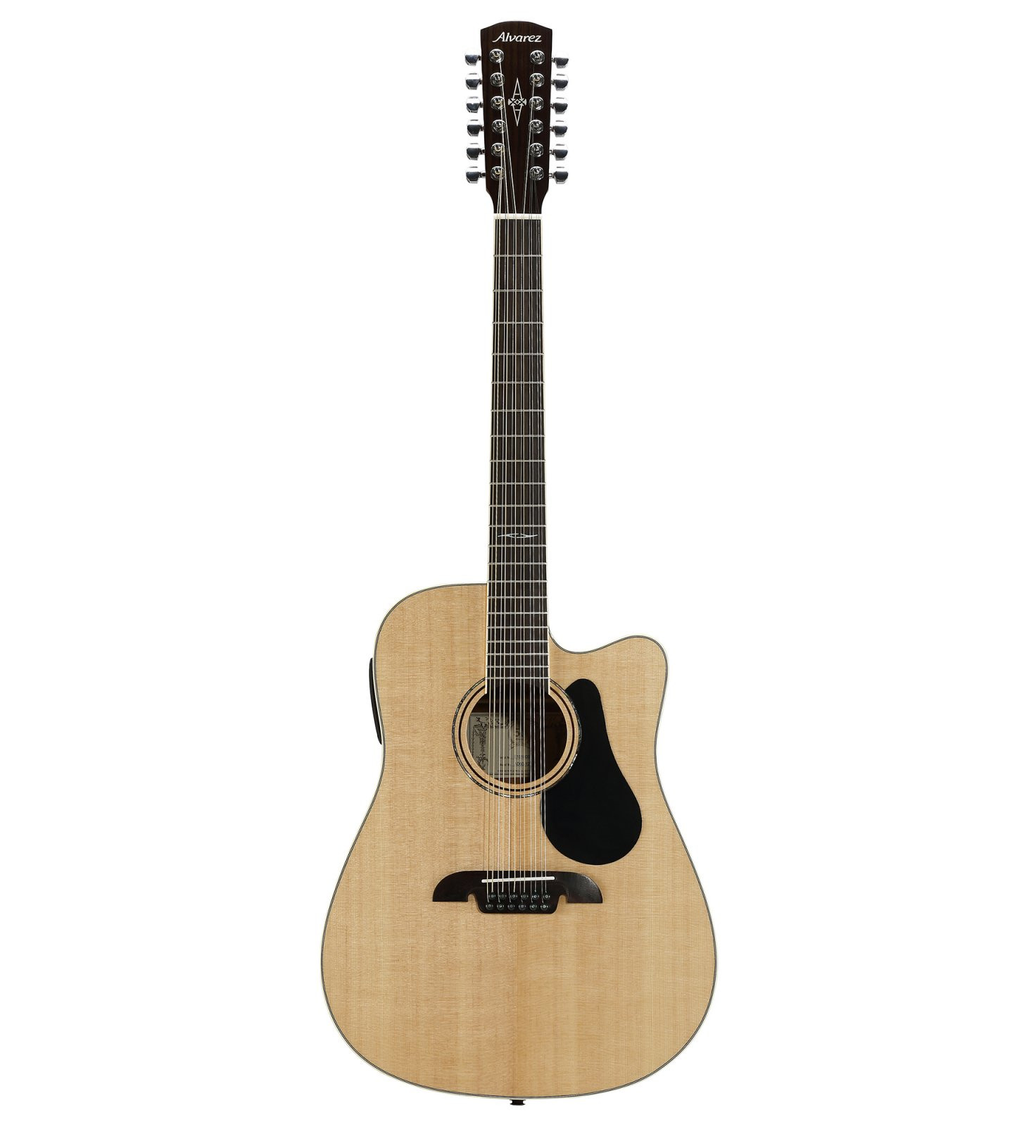Alvarez AD60-12CE Artist Dreadnought Mahogany Rosewood Natural-Gloss Acoustic Guitar