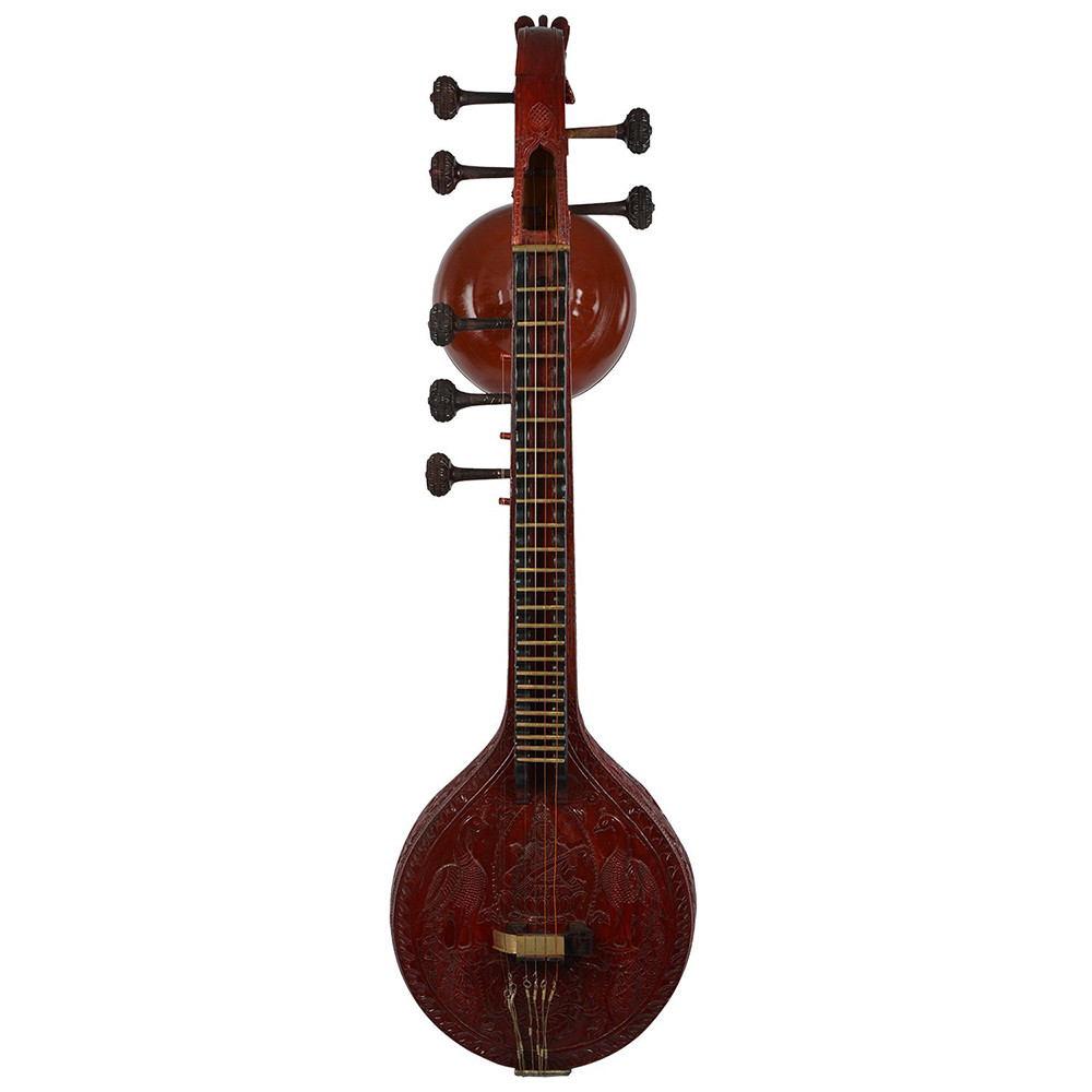 Indian Deep Carving Ekandam Veena Jackwood