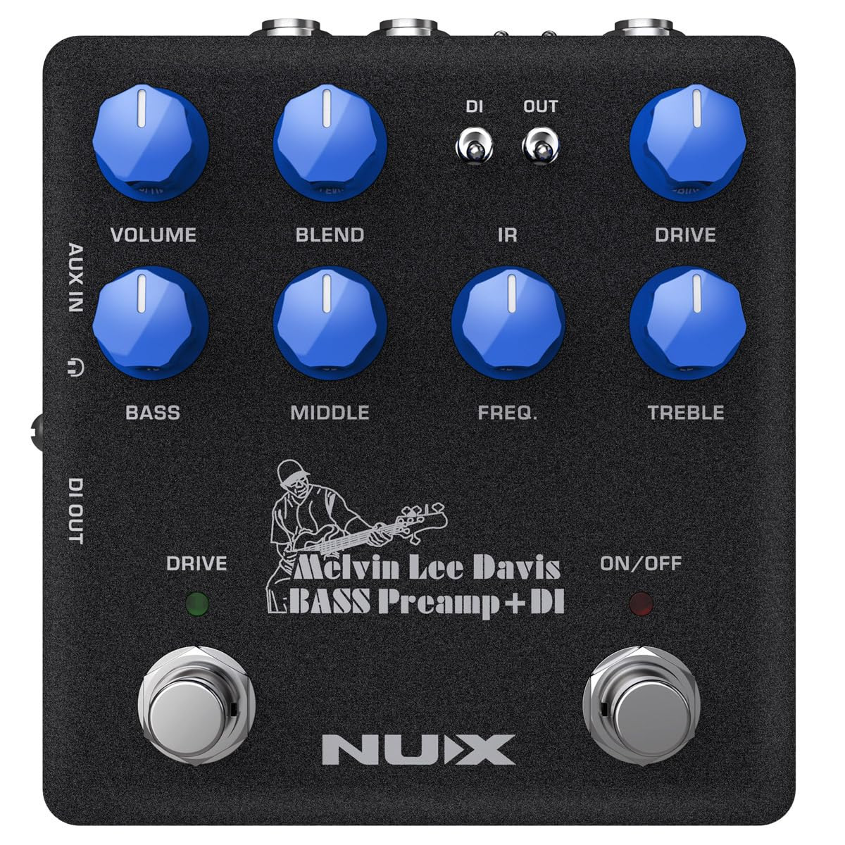 NUX NBP-5 MLD Bass Preamp+DI Effect Pedal Black
