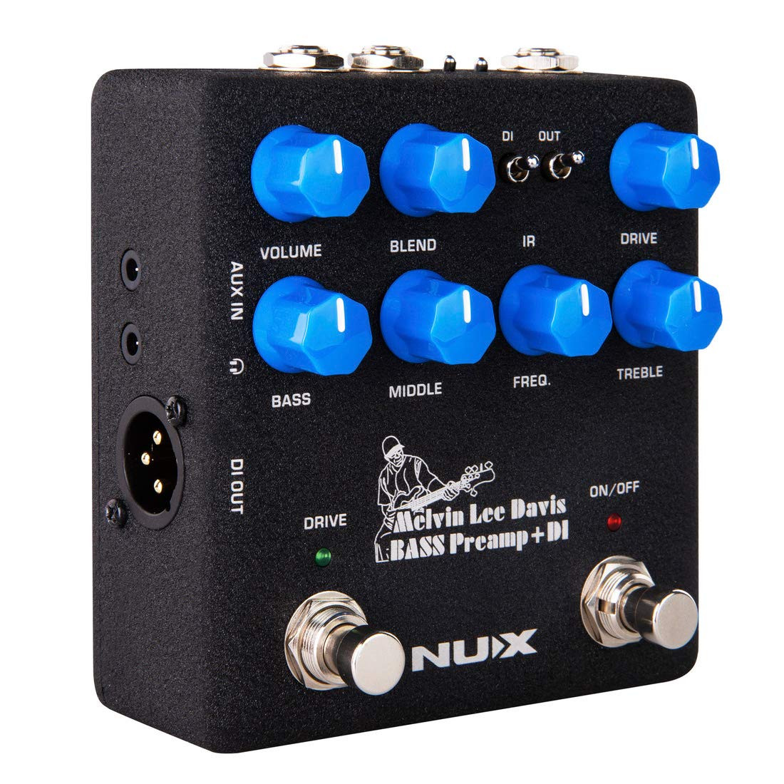NUX NBP-5 MLD Bass Preamp+DI Effect Pedal Black