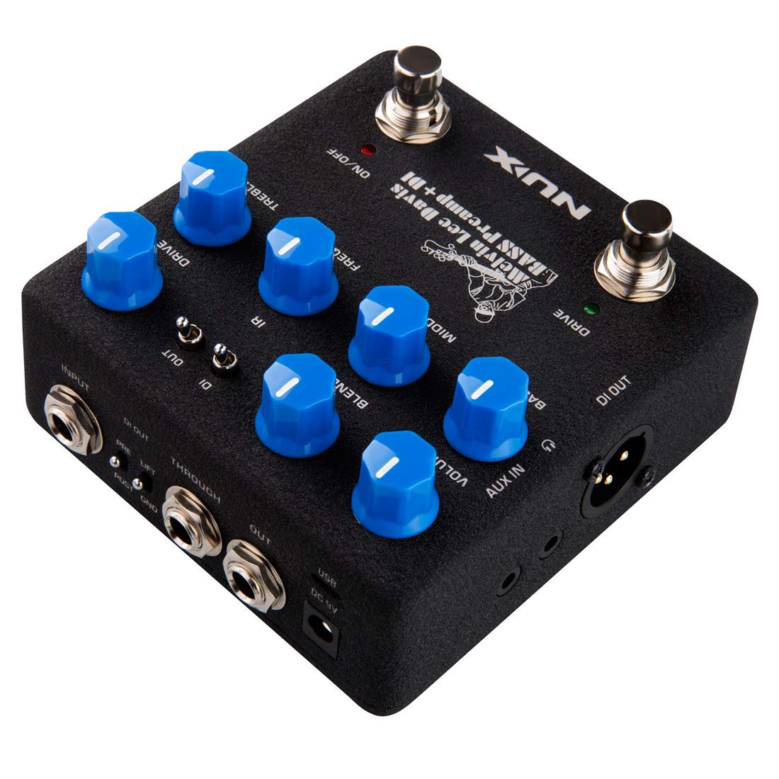 NUX NBP-5 MLD Bass Preamp+DI Effect Pedal Black