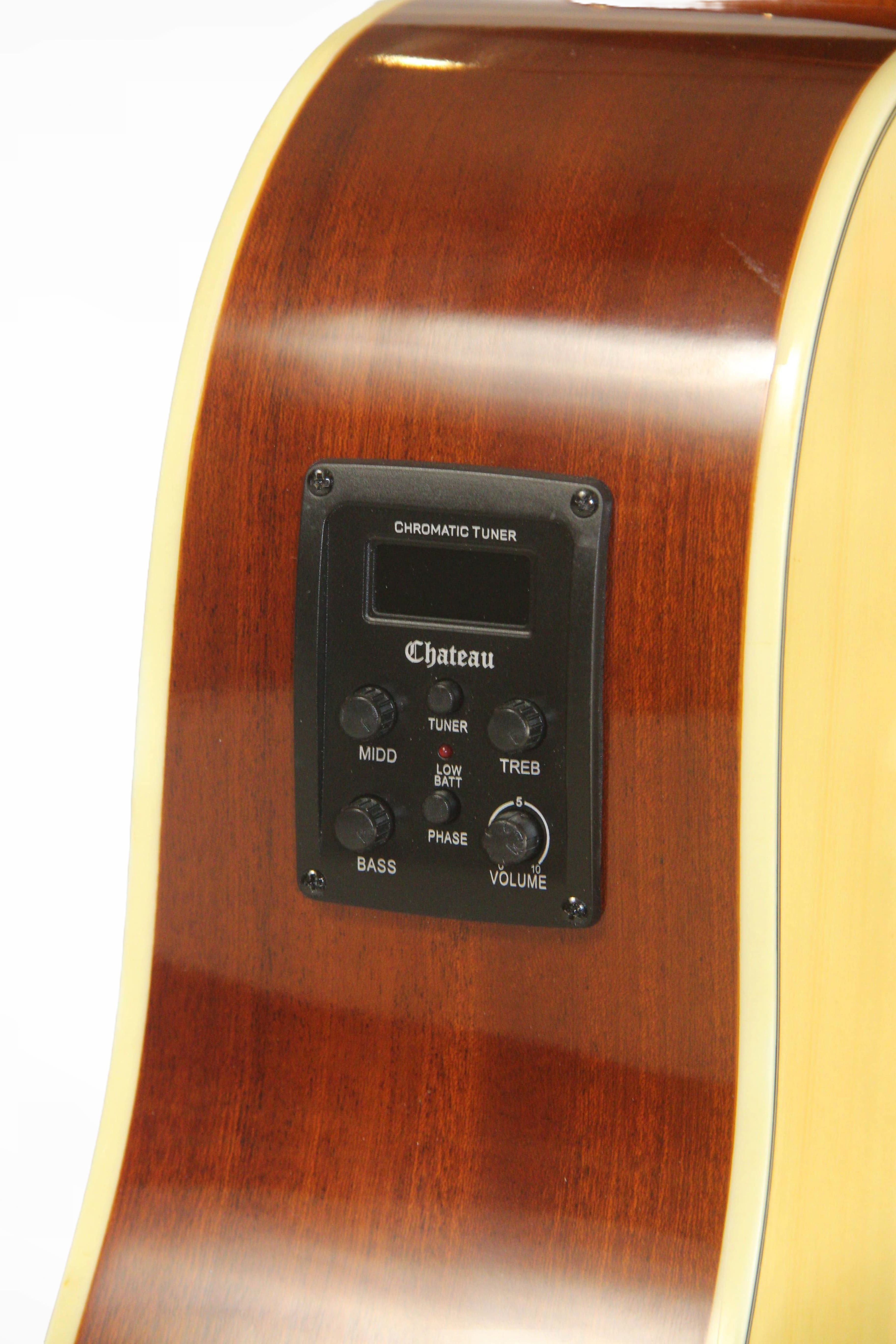 Chateau F121CE 39G Acoustic Guitar - Natural with EQ MT-03
