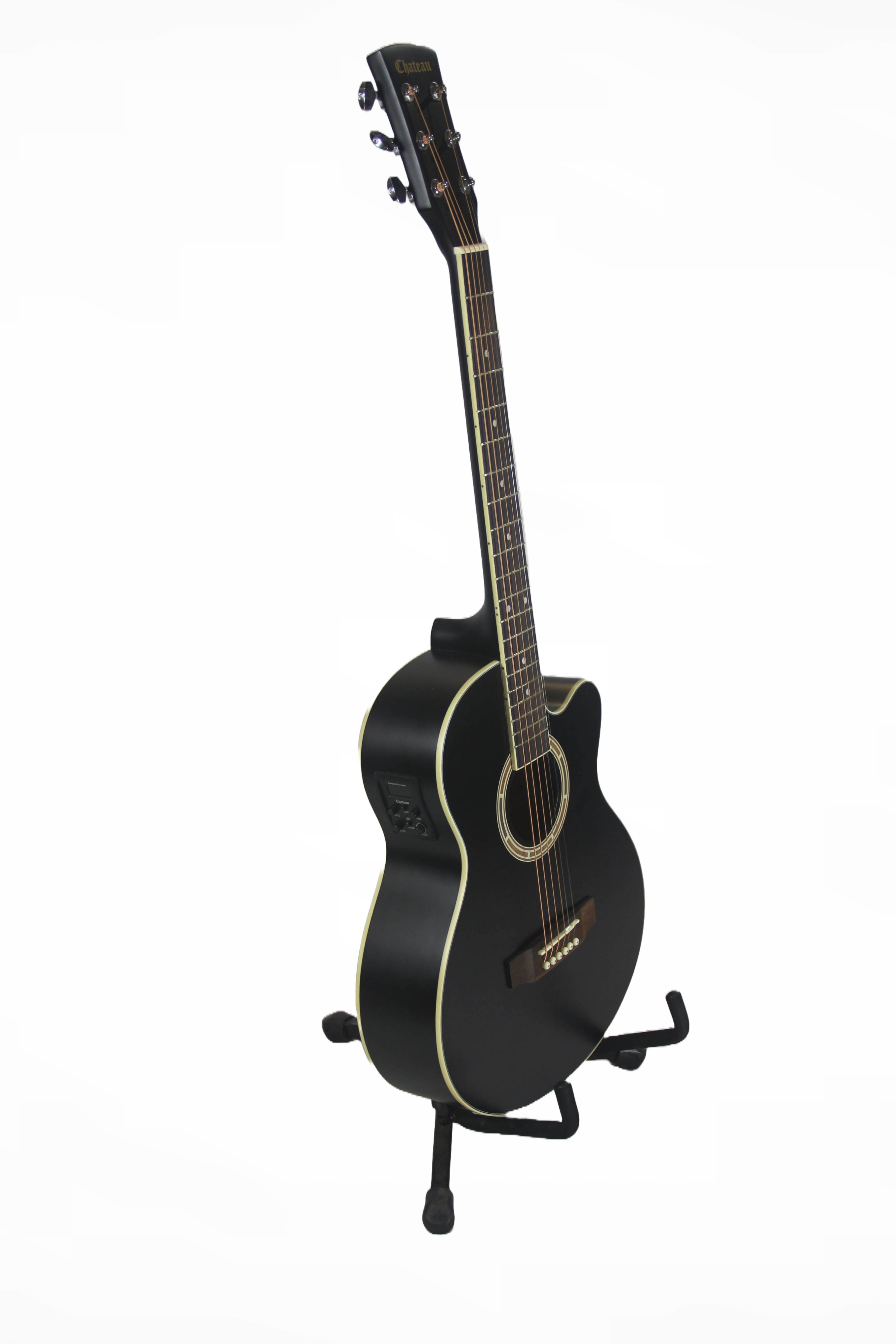 Chateau F121CE 41 M Acoustic Guitar - Black with EQ MT-03