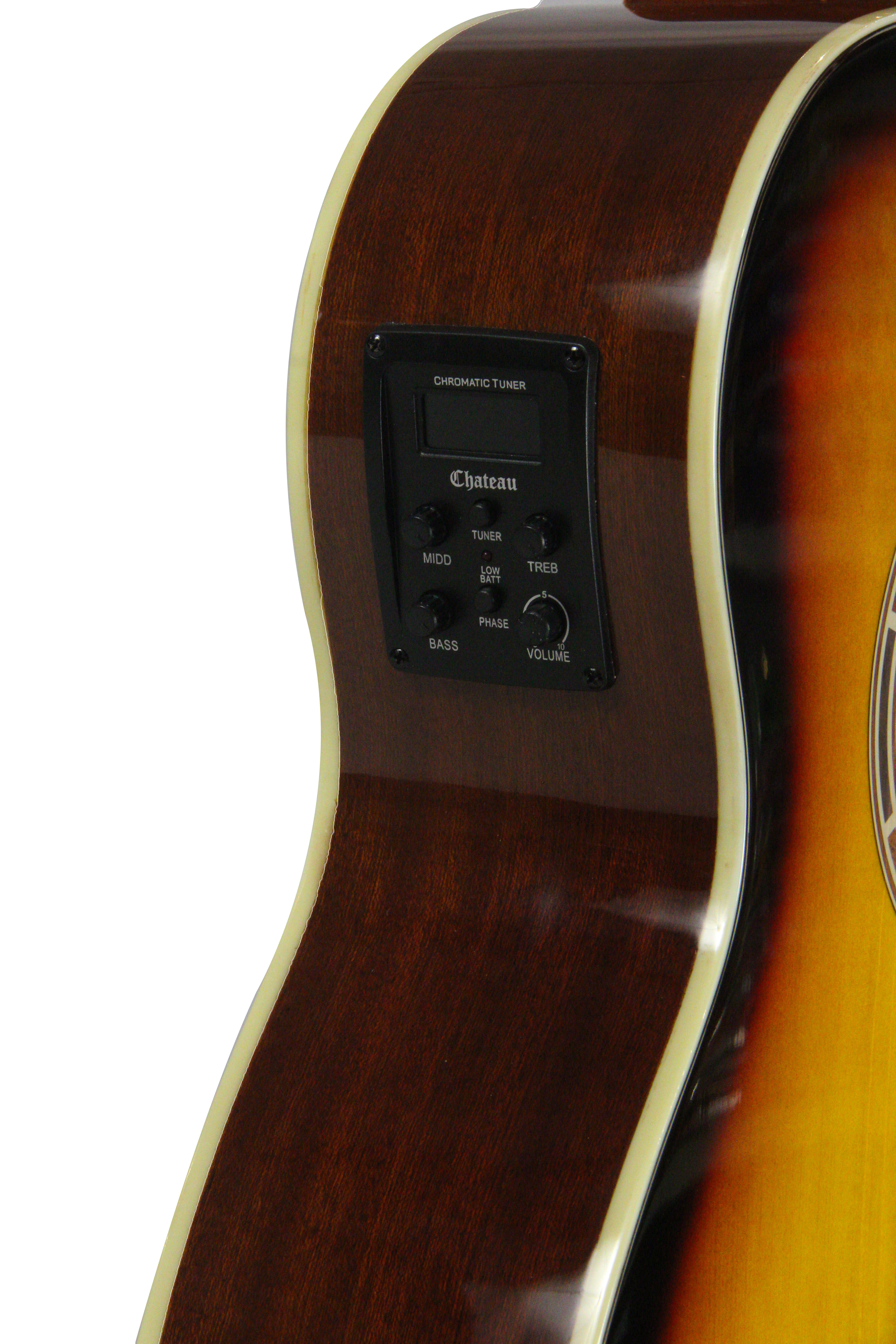 Chateau F121CE 39G Acoustic Guitar - Sunburst with EQ MT-03