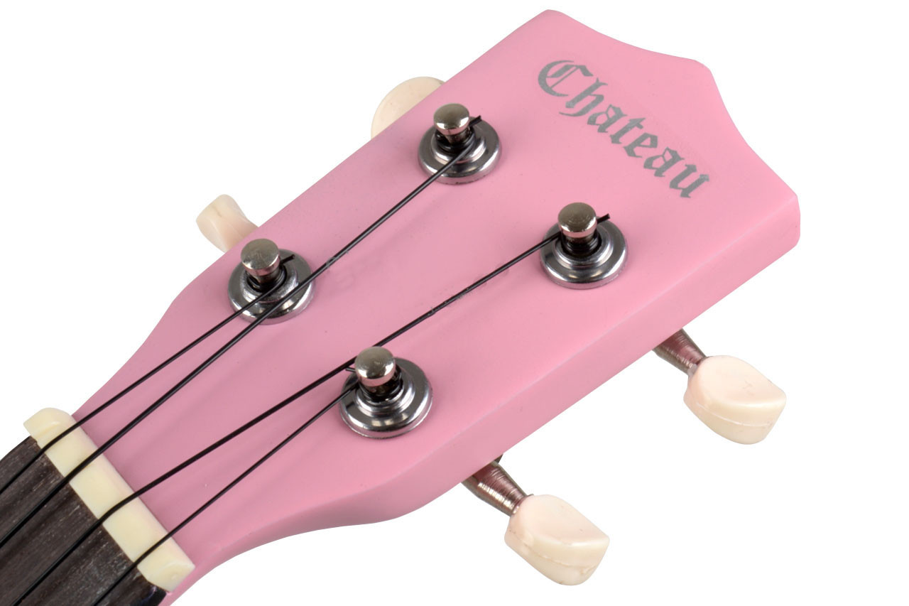 Chateau BAS01PK Bass Ukulele, Pink with Bag