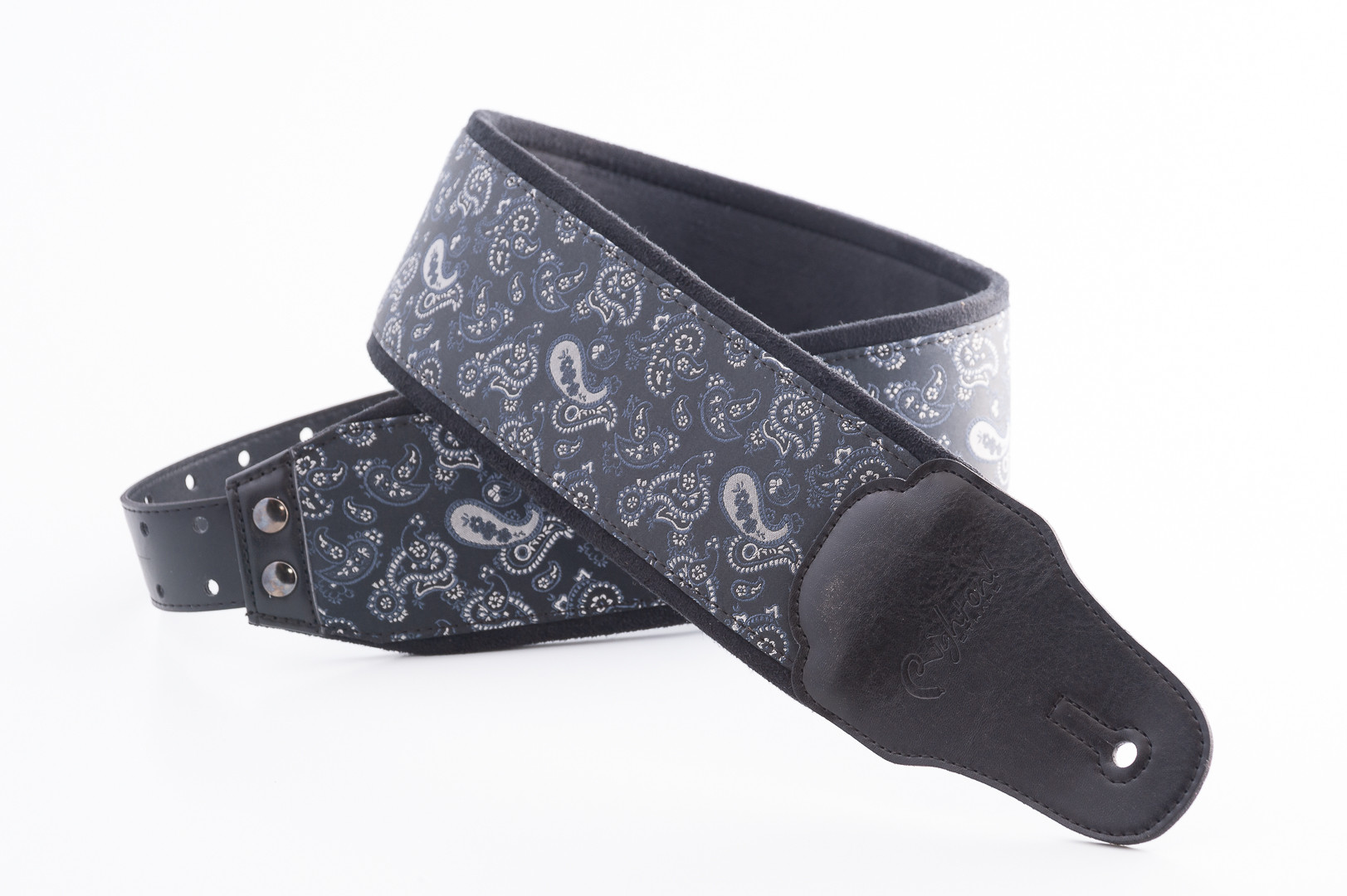 RightOn Groove B-Paisley Black Guitar and Bass Strap