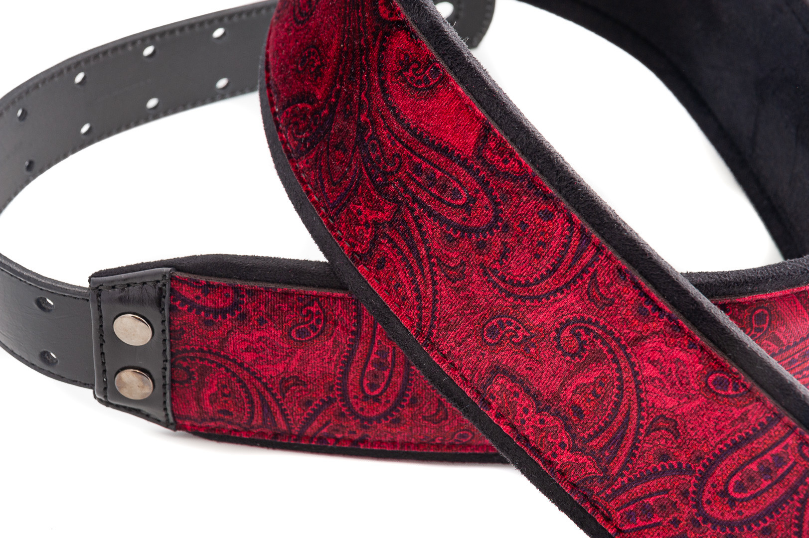 RightOn Paisley Velvet-70 Blue Guitar Strap - Groove Collection