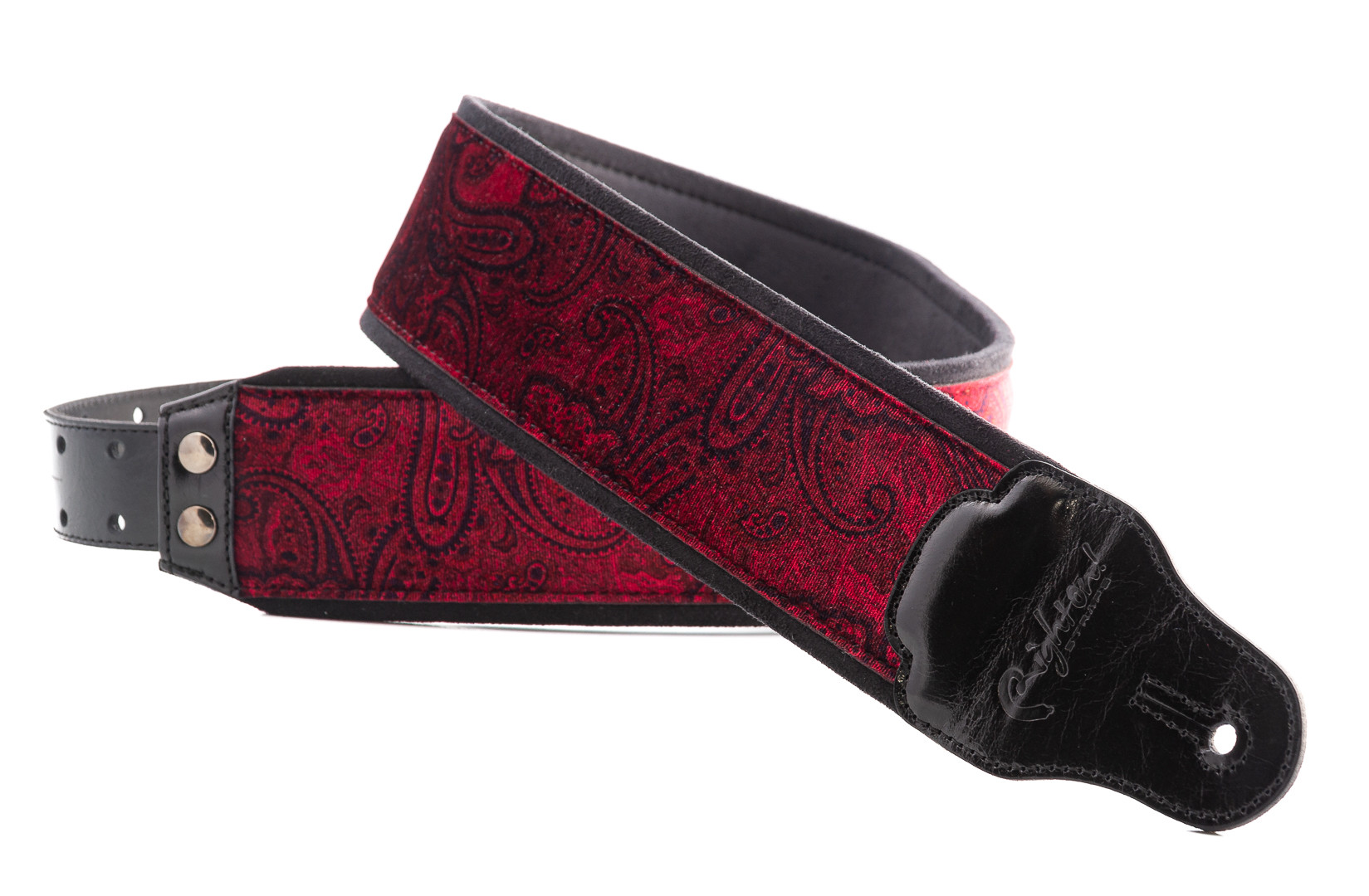 RightOn Paisley Velvet-70 Blue Guitar Strap - Groove Collection