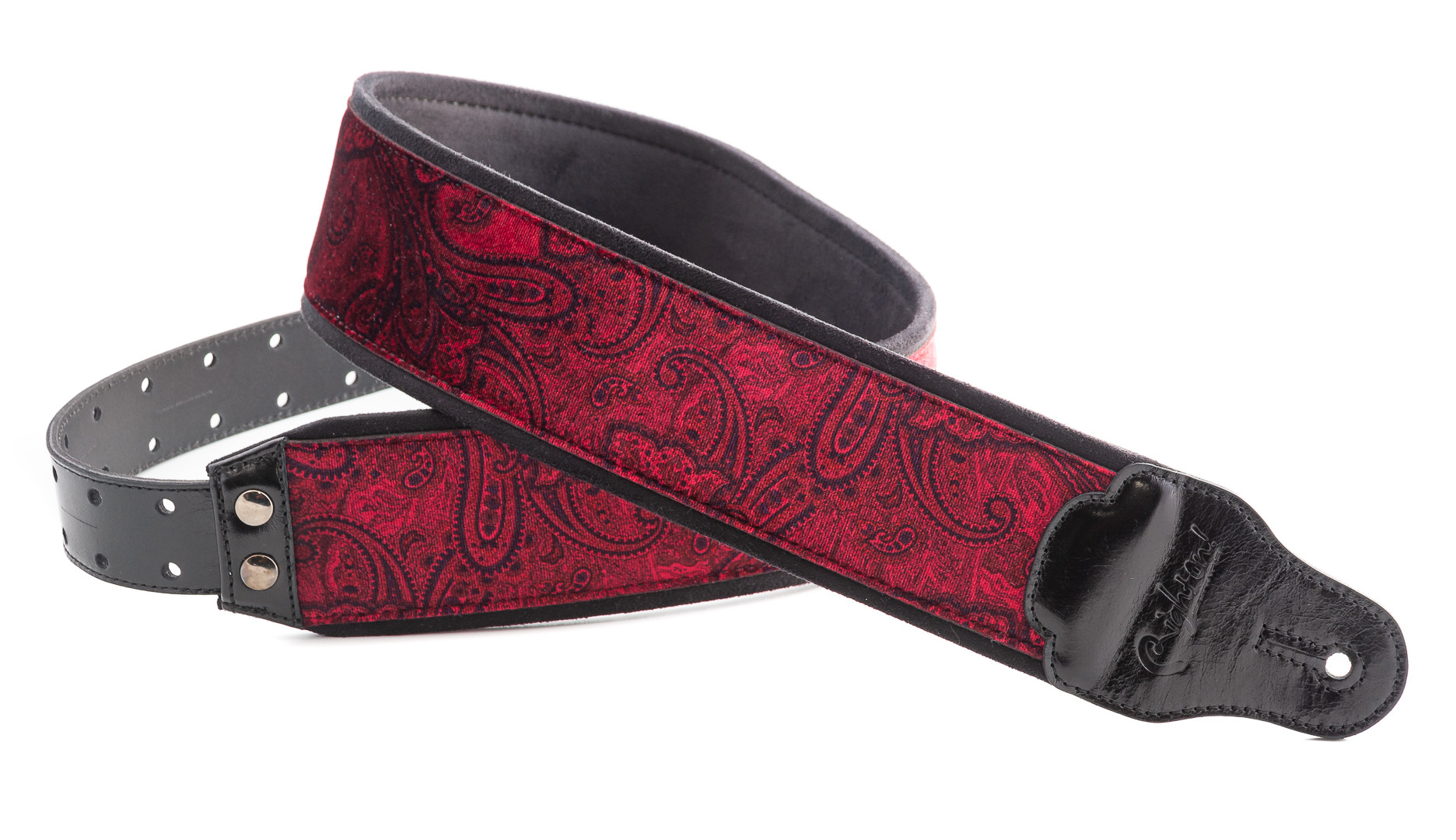 RightOn Paisley Velvet-70 Blue Guitar Strap - Groove Collection