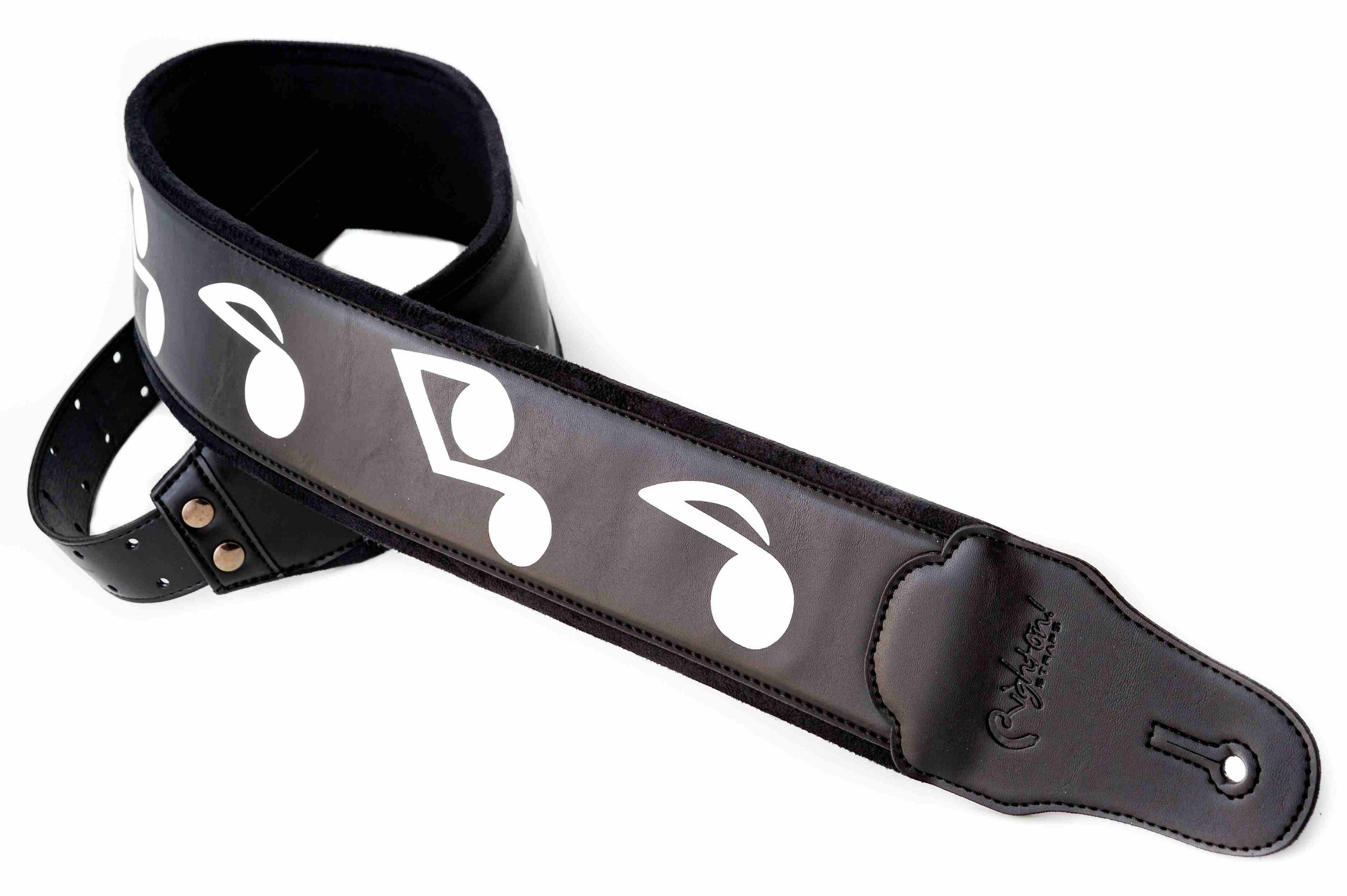 RightOn Stevie Black Guitar and Bass Strap