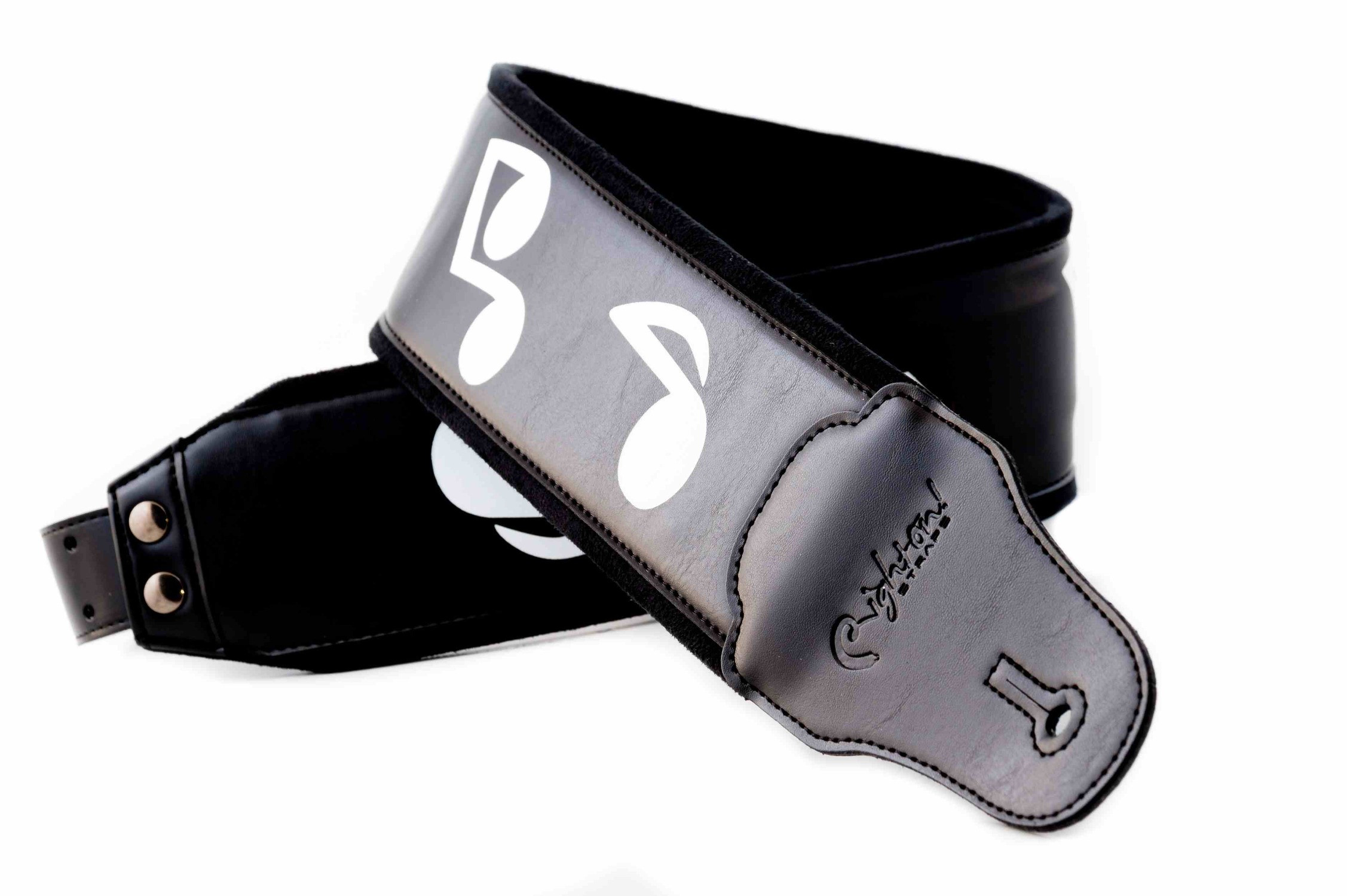 RightOn Stevie Black Guitar and Bass Strap