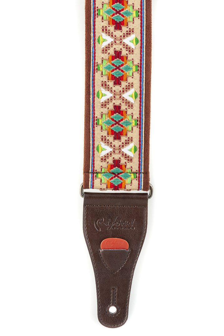 RightOn Lollapalooza II Beige Guitar Strap