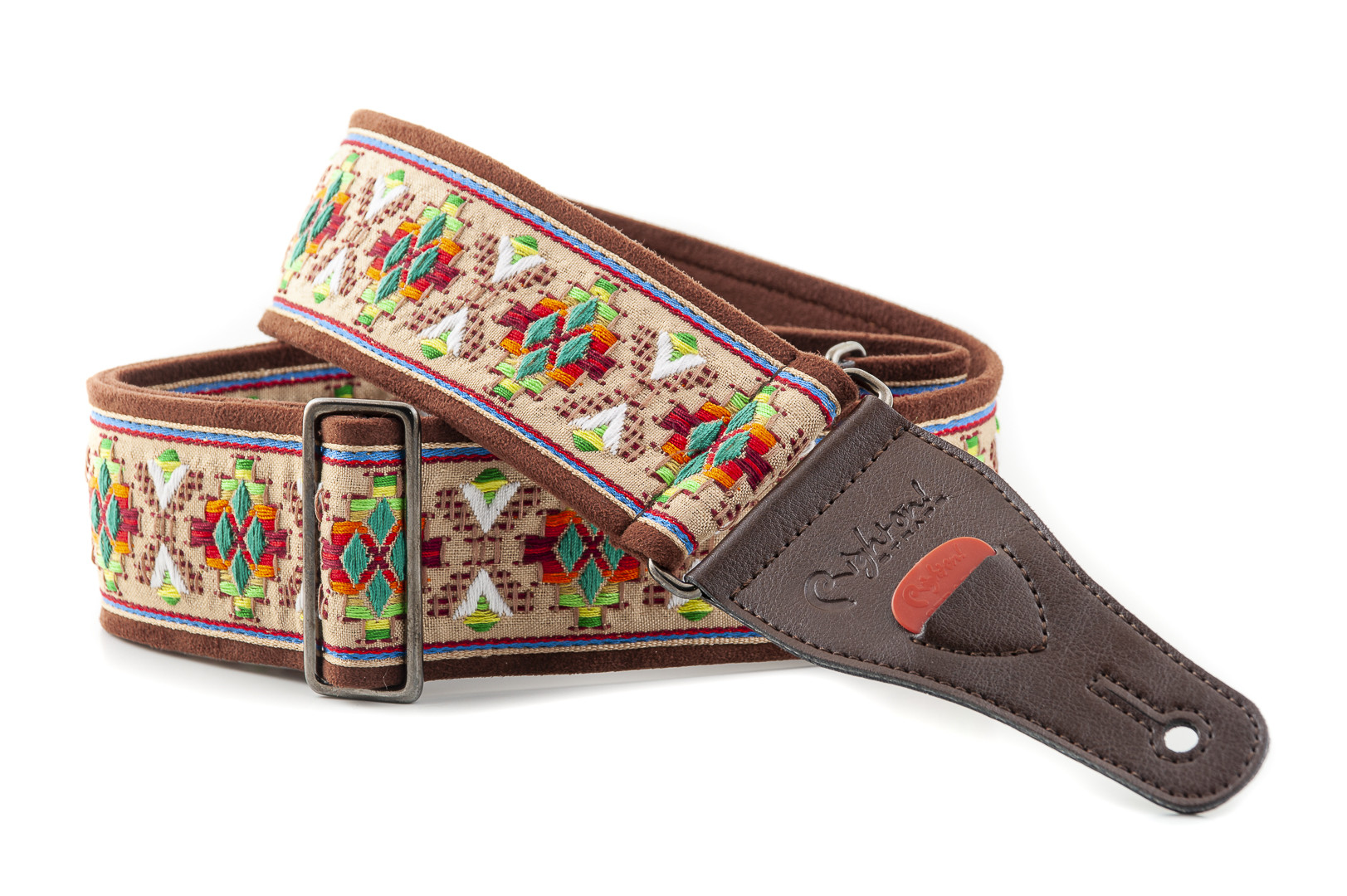 RightOn Lollapalooza II Beige Guitar Strap