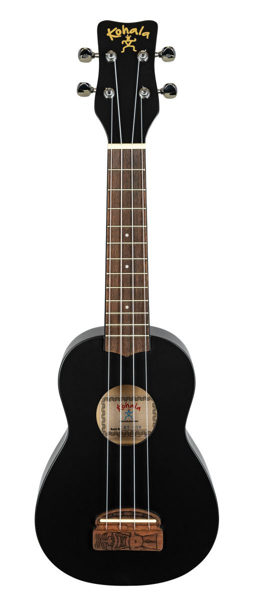 Kohala, Ukulele, Tiki Series, Soprano -Black KT-SBK