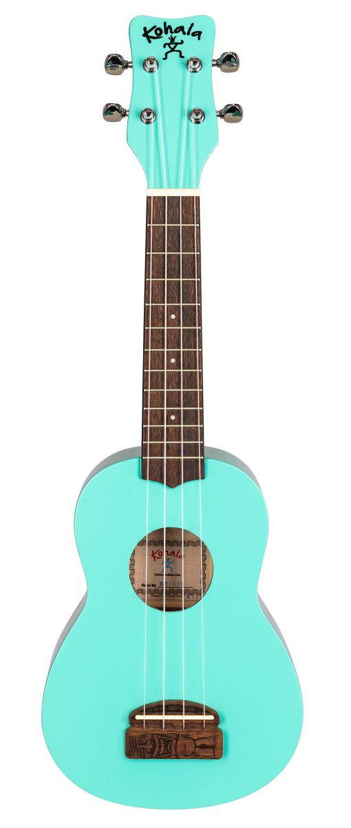 Kohala, Ukulele, Tiki Series, Soprano -Seafoam Green KT-SSG