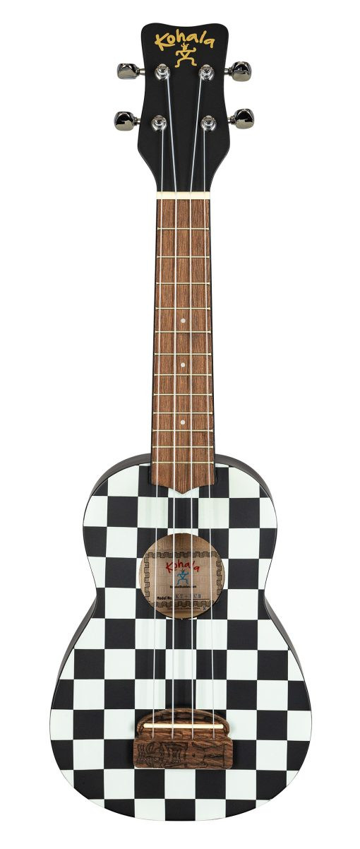 Kohala, Ukulele, Tiki Series, Soprano -Checkboard KT-SCB