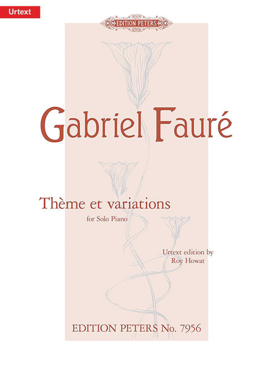 Thème et variations for Piano by Gabriel Faure - Sheet Music