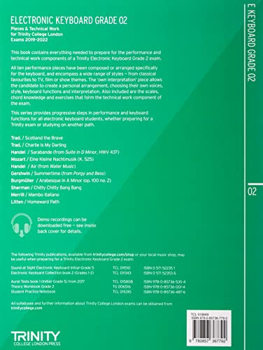Trinity Electronic Keyboard Exam Pieces & Technical Work from 2019-2022: Grade 2