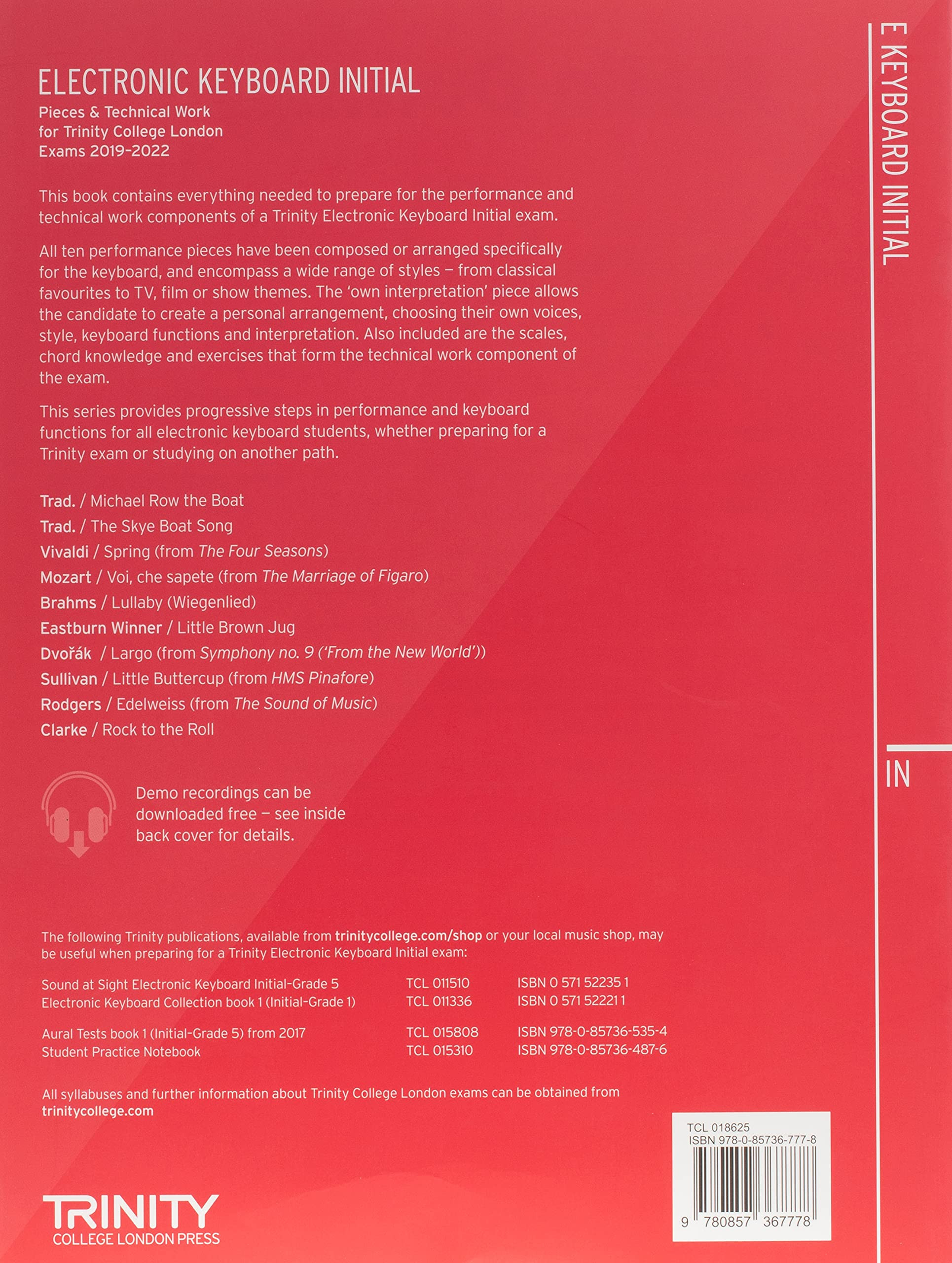 Trinity Electronic Keyboard Exam Pieces & Technical Work from 2019-2022: Intial