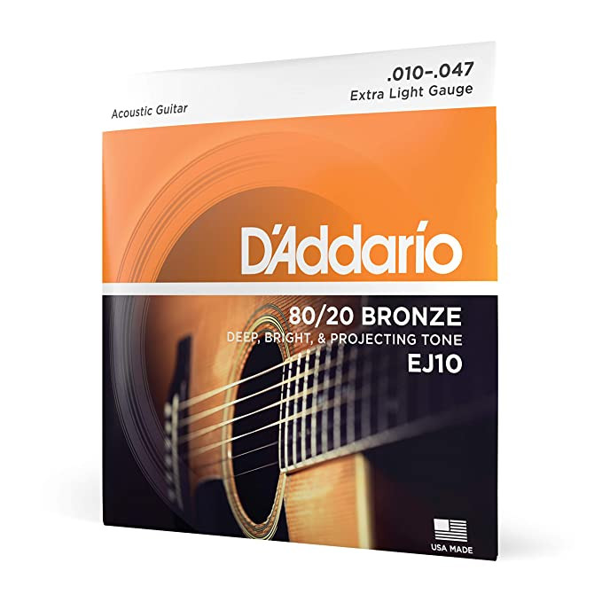 D Addario EJ10 10-47 Extra Light Acoustic Guitar Strings