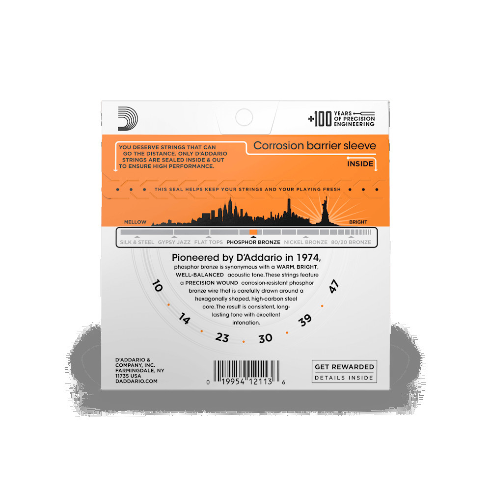 D Addario EJ15 10-47 Extra Light Acoustic Guitar Strings