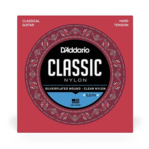 D Addario EJ27H Hard Tension Nylon Student Classical Strings
