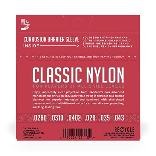 D Addario EJ27N Normal Tension Nylon Student Classical Strings