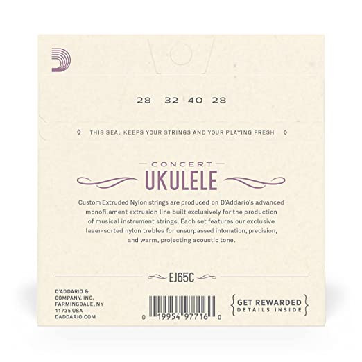 D Addario EJ65C Concert Ukulele Set Guitar Strings
