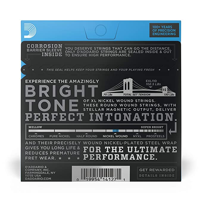 D Addario EXL110 10-46 Regular Light Electric Guitar Strings