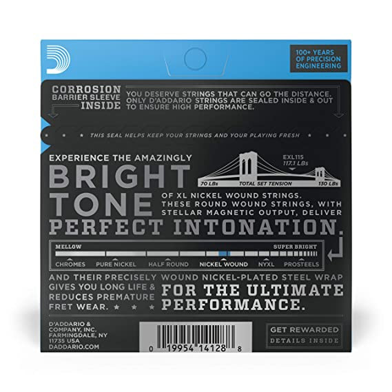 D Addario EXL115BT 11-49 Medium Electric Guitar Strings