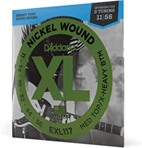 D Addario EXL117 11-56 Medium Top/Extra Heavy Bottom Electric Guitar Strings
