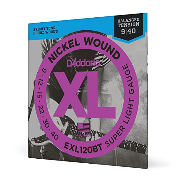 D Addario EXL120BT 09-40 Super Light Balanced Tension Electric Guitar Strings