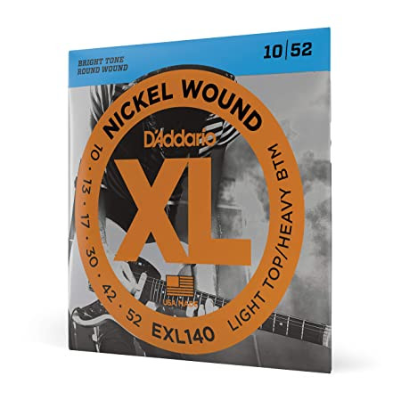 D Addario EXL140 10-52 Light Top/Heavy Bottom Electric Guitar Strings