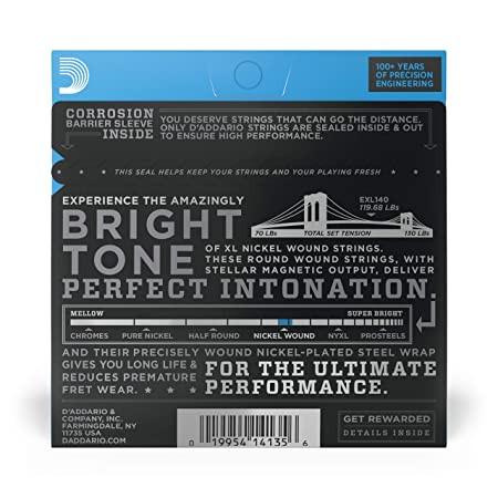 D Addario EXL140 10-52 Light Top/Heavy Bottom Electric Guitar Strings