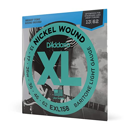 D Addario EXL158 13-62 Light Baritone Electric Guitar Strings