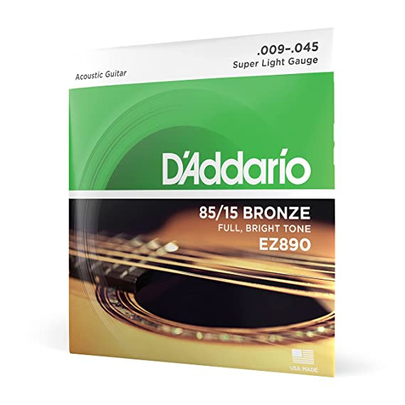 D'Addario EZ890 Bronze Superlight Acoustic Guitar Strings